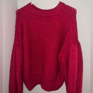 A New Day Raspberry Sweater with Balloon Sleeves!